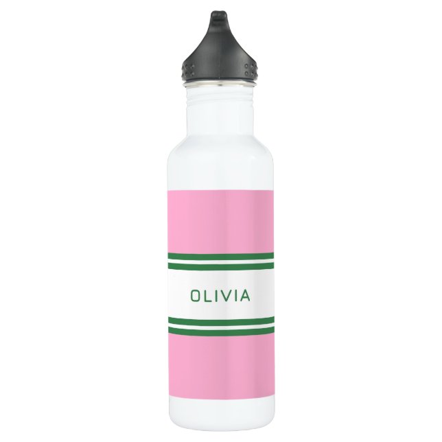Botella De Agua Personalizado de golf rosa y verde personalizado (Derecha)