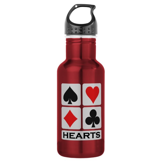 Botella De Agua Personalizado de HeartsPlayer (Anverso)