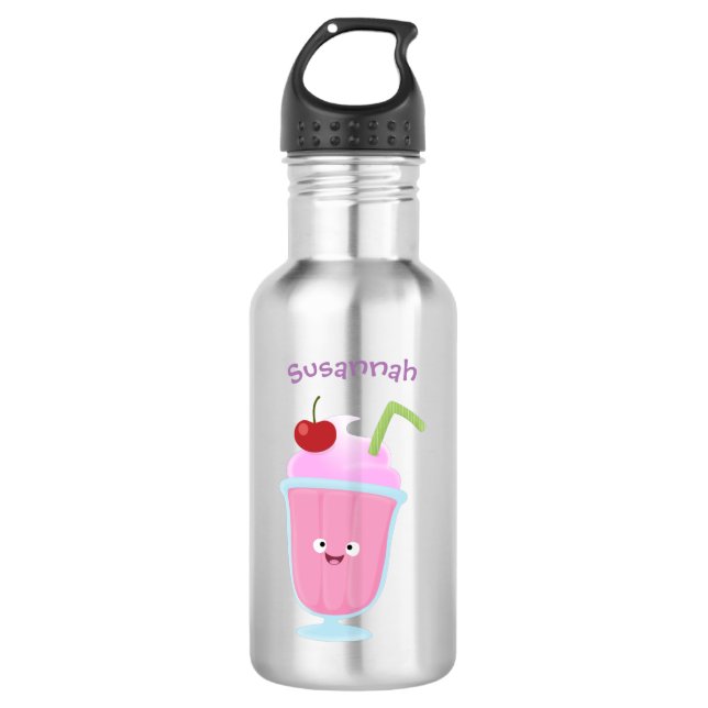 Botella De Agua Personalizado de helados de fresa de fresa (Anverso)
