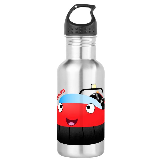 Botella De Agua Personalizado de jornalero alegre rojo (Anverso)