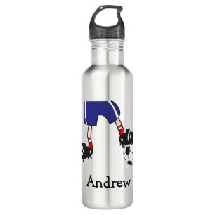 Botella De Agua Personalizado de jugador de fútbol personalizado