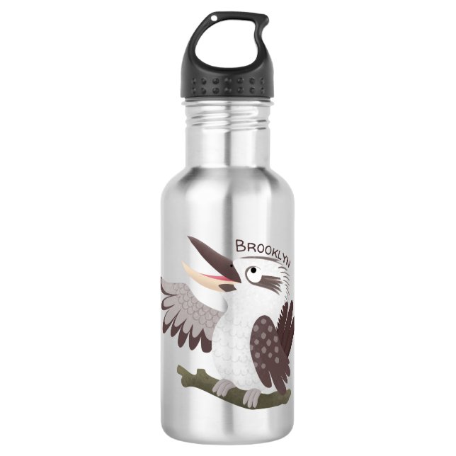 Botella De Agua Personalizado de kookaburra gracioso (Anverso)