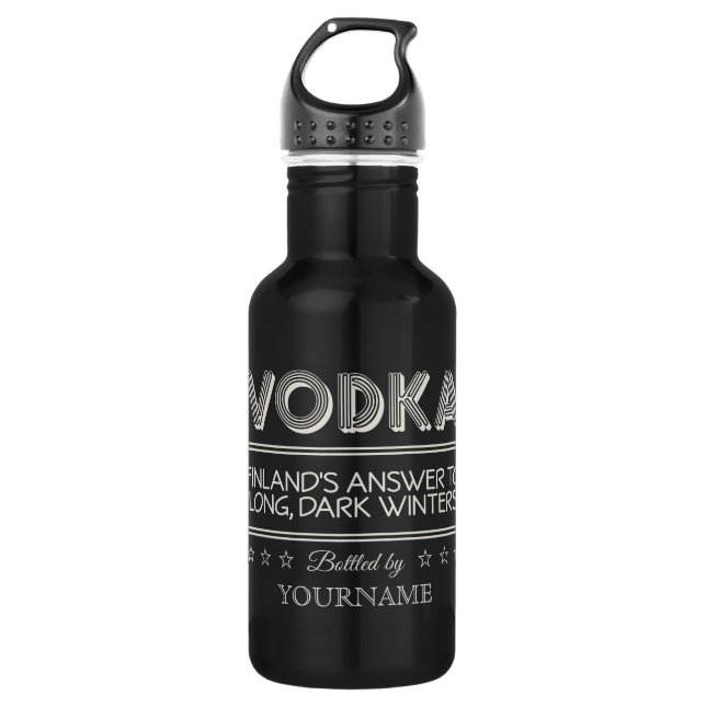 Botella De Agua Personalizado de la VODKA (Anverso)
