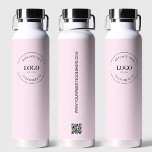 Botella De Agua Personalizado de logotipo empresarial Sitio web de<br><div class="desc">Haga una declaración audaz para su negocio con el Personalizado de logotipos comerciales QR Code Web Pink Water Bottle. Esta botella de agua profesional no sólo muestra el logotipo de su empresa, sino que también ofrece una forma única y eficaz de aumentar el tráfico web y el compromiso con los...</div>