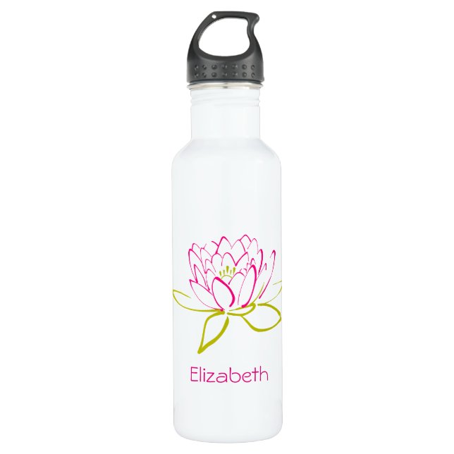 Botella De Agua Personalizado de Lotus Flower Water Lily (Anverso)