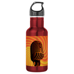 Botella De Agua Personalizado de micrófono retro