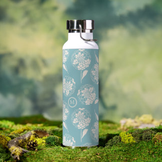 Botella De Agua Personalizado de moda primer polvoriento azul flor