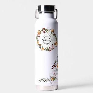 Botella De Agua Personalizado de naranjas holly Foliage código QR