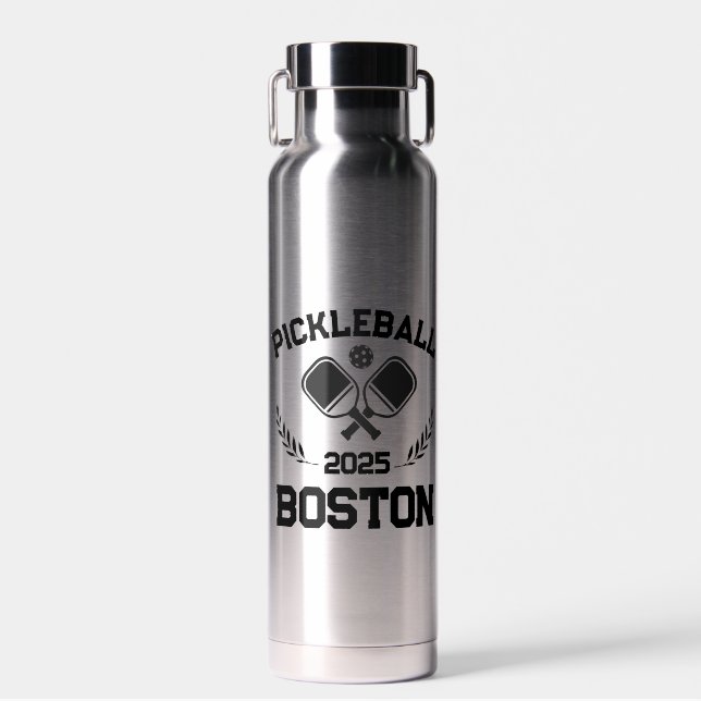 Botella De Agua Personalizado de Pickleball Boston 2025 (Delantero)