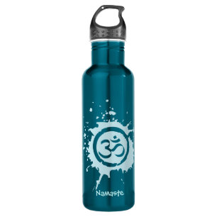 Botella De Agua Personalizado de planeta orgánico de aluminio azul