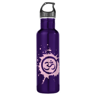 Botella De Agua Personalizado De Planeta Orgánico De Aum Rosa