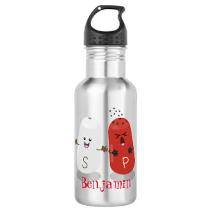 Botella De Agua Personalizado de salinas y batidores de pimienta d