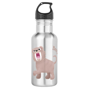 Botella De Agua Personalizado de Smilodon del tigre dientes de Cut