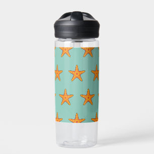 Botella De Agua Personalizado de Starfish Naranja Cute