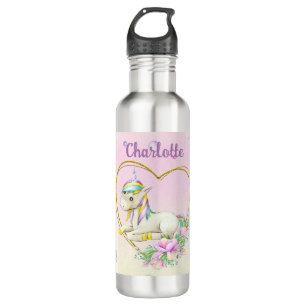 Botella De Agua Personalizado de Unicornio