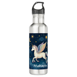 Botella De Agua Personalizado de Unicornio Celestial