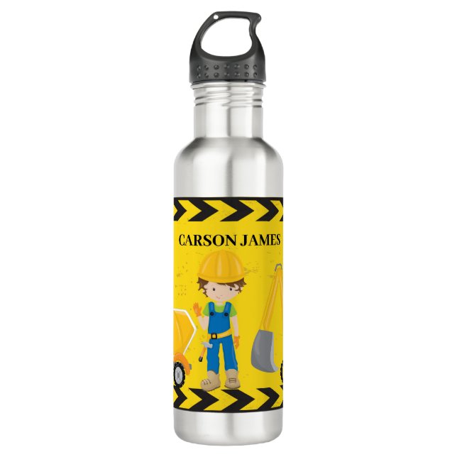Botella De Agua Personalizado de vehículos de construcción de Guay (Anverso)