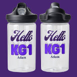 Botella De Agua Personalizado De Vuelta A La Escuela, KG1, Hola Kg<br><div class="desc">Personalizado De Vuelta A La Escuela,  KG1,  Hola Botella De Agua Kg1.</div>