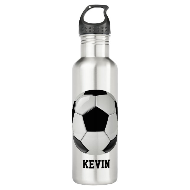 Botella De Agua Personalizado del balón de fútbol (Anverso)