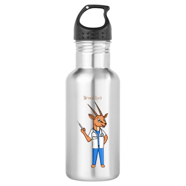 Botella De Agua Personalizado del médica del antílope de Gemsbok (Anverso)