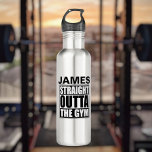 Botella De Agua Personalizado Directamente Fuera Del Gimnasio<br><div class="desc">Directamente fuera del gimnasio botella de agua de Ricaso - personalizada con tu propio nombre</div>