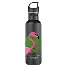 Botella De Agua Personalizado Flamingo Rosado Bienvenida de la bod