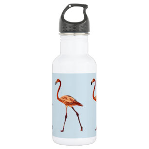 Botella de agua Personalizado Flamingos rosa