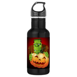 Botella De Agua Personalizado Frankenstein con Calabaza