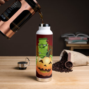 Botella De Agua Personalizado Frankenstein con Calabaza