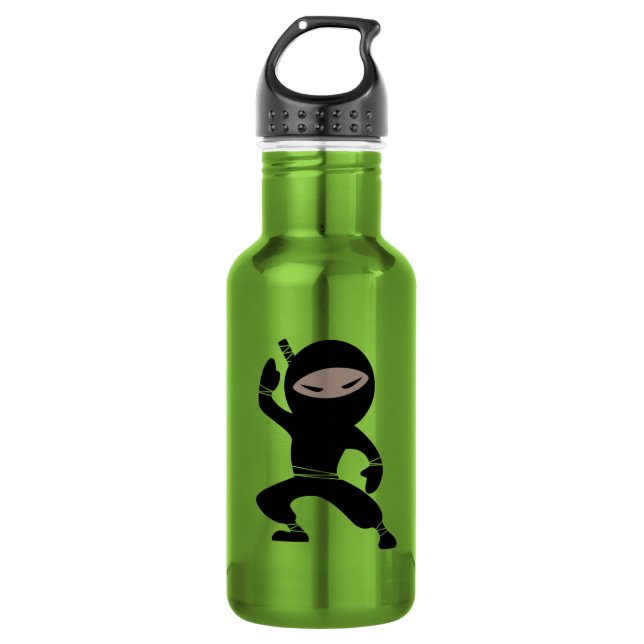 Botella De Agua Personalizado Guerrero Ninja (Anverso)
