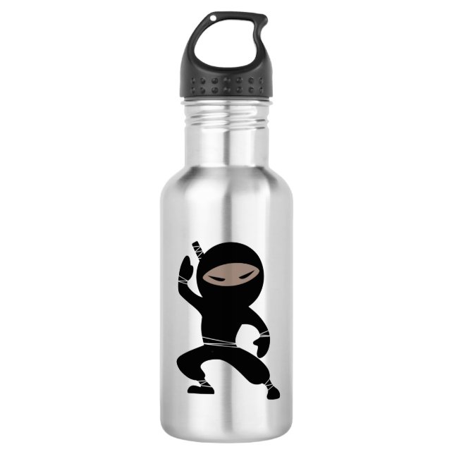 Botella De Agua Personalizado Guerrero Ninja (Anverso)