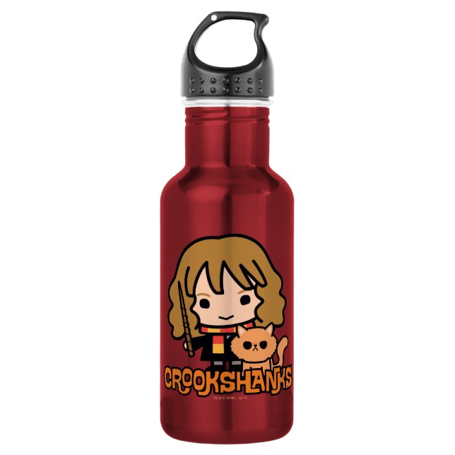 Botella De Agua Personalizado Hermione y Crookshanks (Anverso)