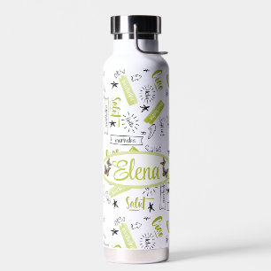 Botella De Agua Personalizado ,Hola en varias idiomas