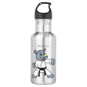 Botella De Agua Personalizado lindo rhino kung fu personalizado