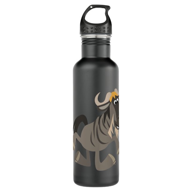 Botella De Agua Personalizado lindo Tap Dancing Wildebeest (Anverso)