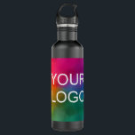 Botella De Agua Personalizado Logotipo de negocios Mejor Plantilla<br><div class="desc">Personalizado Cargar imagen Foto - logotipo de la empresa comercial o imagen,  foto,  añadir texto a la moderna y elegante plantilla 24 oz de acero inoxidable botella de agua negra.</div>