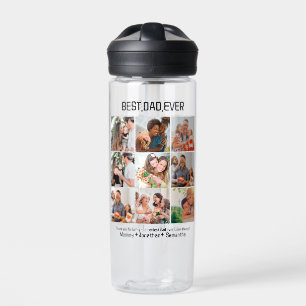 Botella De Agua Personalizado Mejor Papá Nunca Padres Día 9 Collag