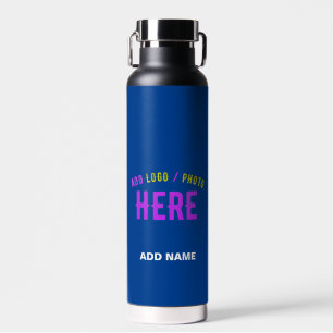 BOTELLA DE AGUA PERSONALIZADO MODERNO ELEGANTE COBALT VERIFICADO A