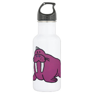 Botella De Agua Personalizado Natural Cute Purple Ocean Walrus Kid