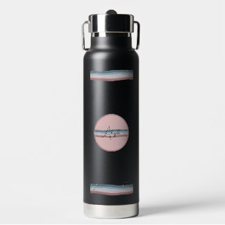 Botella De Agua Personalizado Negro Crepúsculo 
