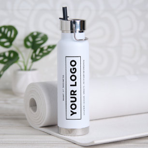 Botella De Agua Personalizado Nombre comercial negro y logotipo ma