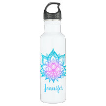 Personalizado Pastel Lotus Flower Custom Name Yoga