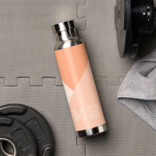 Botella De Agua Personalizado Pastel Sunny Peach Summer Coral Nara