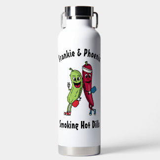 Botella De Agua Personalizado Pickle and Pepper Pickleball Team Ho