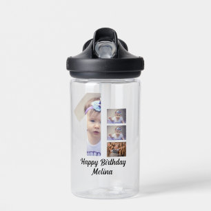 Botella De Agua Personalizado Primer cumpleaños del bebé 4 Collaje
