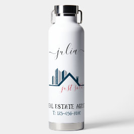 Botella De Agua Personalizado Real Estate Agent Small Business Mar