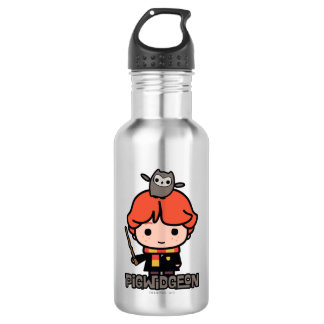 Botella De Agua Personalizado Ron Weasley y Pigwidgeon