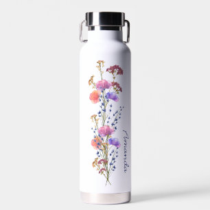 Botella De Agua Personalizado Rústico Delicado De Floral Acrílico