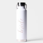 Botella De Agua Personalizado Script Nombre de novia Elegante Boda<br><div class="desc">Guión personalizado Nombre De La Novia Elegante Botella De Agua Boda Moderna. Un diseño moderno y minimalista de color blanco y rosa polvoriento. Cualquier tipo de letra,  cualquier color,  nada mínimo.</div>