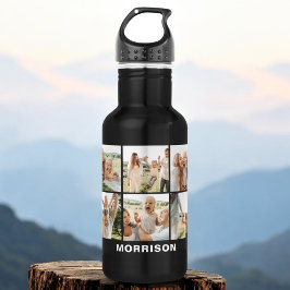 Botella De Agua Personalizado simple moderno 6 Collage de fotos